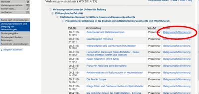 3. Vorlesungsverzeichnis